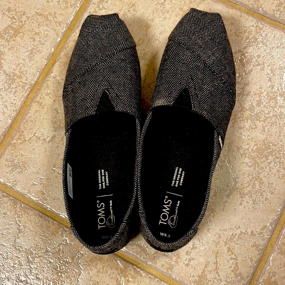 Toms Alpargata, black metallic